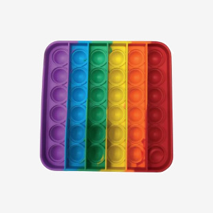 Unbranded Pop Fidget Pad Square Multicoloured 125x125x10mm POPSQM PLN10849