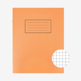 Silvine Exercise Book 5mm Squares 229x178mm Orange (Pack of 10) EX105 SV43506