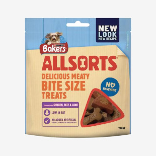 Bakers Allsorts Dog Treats with Chicken Beef and Lamb 98g (Pack of 6) 261412 RTC75386