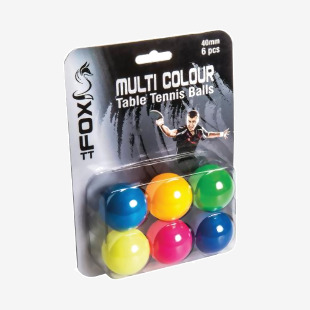 Fox TT TT Table Tennis Balls Assorted (Pack of 6) FTT105 RSL22108