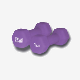 Urban Fitness Neoprene Dumbbell 1kg Purple (Pack of 2) UFW031 RSL00534