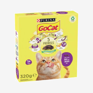Go-Cat 1 Years + with a Chicken and Duck Mix 320g (Pack of 6) 261446 RTC21104