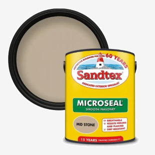Sandtex Microseal Smooth Masonry Paint Mid Stone 5 Litre 040238