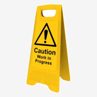 Heavy Duty A-board- caution Work in Progress 394577