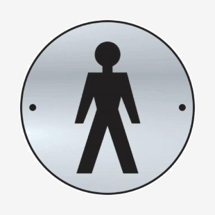 Gentlemen Graphic Door Disc - Saa (75mm Dia) 410754