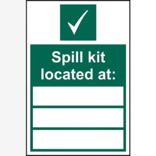 Spill Kit Located At____ - Sav (200 X 300mm) 419750