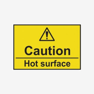 Caution Hot Surface - Sav (75 X 50mm) 420083