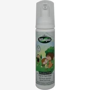 Nilaqua Little Hands Sanitiser 55Ml Foam  Alcohol Free 421010