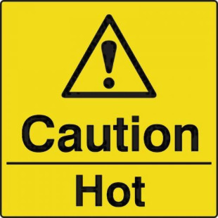 Caution Hot - Labels(50 X 50 mm Roll of 250) 423338