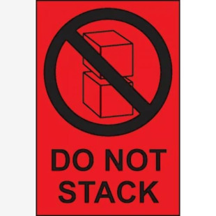 Do Not Stack - Paper Packaging Labels (100 X 150mm Roll Of 1000) 423463
