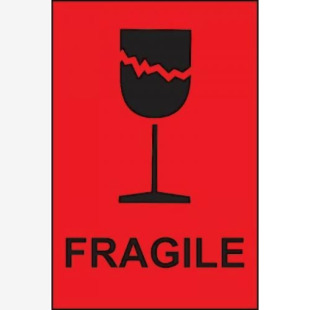 Fragile - Paper Packaging Labels (100 X 150mm Roll Of 1000) 423464