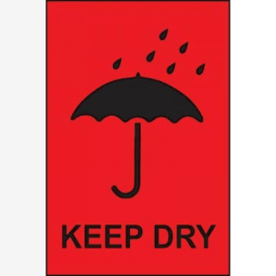 Keep Dry - Paper Packaging Labels (100 X 150mm Roll Of 1000) 423467