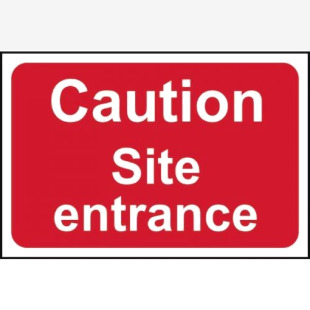 Caution Site Entrance- 1.2 mm Recyclable Pp (600 X 400 Mm) 424287