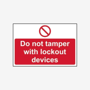 Do Not Tamper With Lockout Devices - 1.2mm Recyclable Pp (300 X 200mm) 424467