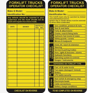 Forklift Tag Insert 424837