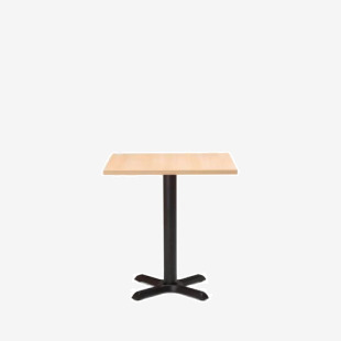 Phoenix Black Dining Base And 700mm Square Oak Mfc Top 432611