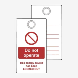 Lockout Tag With Eyelet- Do Not Operate (Double Sided, Single) 432801