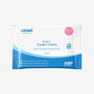 Clinell Contiplan 3-in-1 Continence Care Cloths (Pack of 8) CON8 CL54428