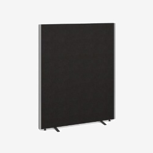 Floor standing fabric screen 1500mm high x 1200mm wide - black 512-K