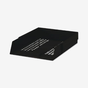 5 Star Letter Tray High-impact Polystyrene Foolscap Black 295829 FS295829