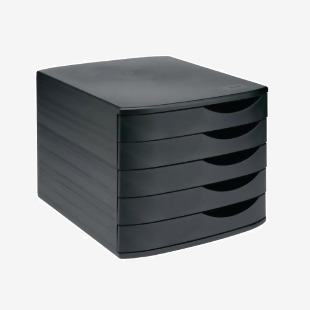 5 Star Desktop 5 Drawer Set A4 Documents up to 260x350mm BlackBlack 108391 FS108391