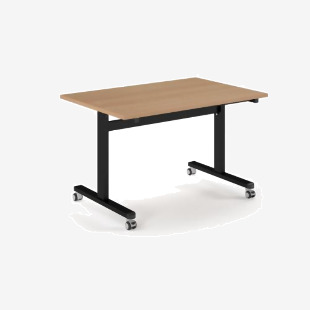 Pro Flip Rectangular Table 1200 x 800, Black Frame, Beech Top PROFL12-K-B