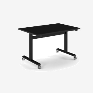 Pro Flip Rectangular Table 1200 x 800, Black Frame, Black Top PROFL12-K-BK