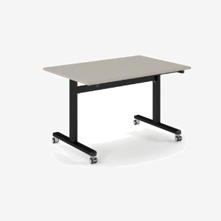 Pro Flip Rectangular Table 1200 x 800, Black Frame, Light Grey Top PROFL12-K-LG