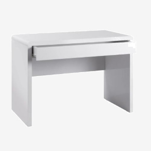 Luxor home office workstation with integrated full length drawer - white gloss LUXWS-KW