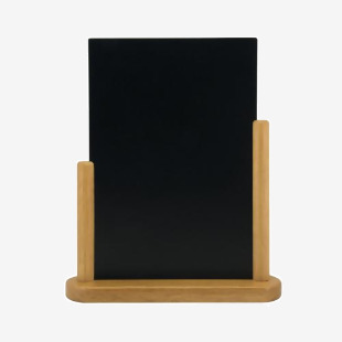 Deflecto Double Sided Small Countertop Chalkboard Information Display Teak TCB-SM-TE DF91470