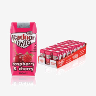 Radnor Hills Radnor Fruits Raspberry + Cherry Tetra Pack 200ml (Pack of 24) T-RF20STRC24 RAD00801
