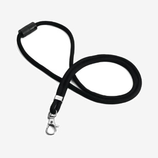 Durable Recycled Fabric Lanyard Black (Pack of 10) 824101 DB74098