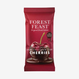 Forest Feast Belgian Dark Chocolate Sour Cherries Impulse40g (Pack of 12) 06020 KES06020