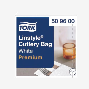 Tork Linstyle Cutlery Bag White (Pack of 50) 509600 SCA22935