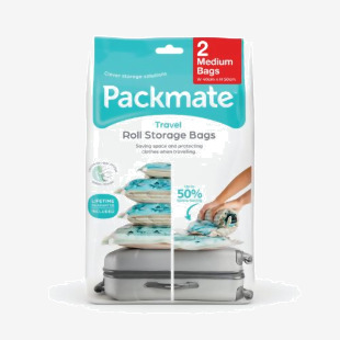 Packmate Medium Roll Vacuum Storage Bags (Pack of 2) C40422-GRE PKM13535