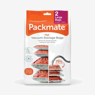 Packmate Large Flat Vacuum Storage Bags (Pack of 2) C40406-GRE PKM13454