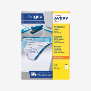 Avery 3483 Multipurpose Labels 100 sheets - 4 Label per Sheet 34413J