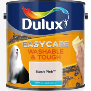 Dulux Matt Emulsion Paint For Walls And Ceilings - Blush Pink 2.5L 625889