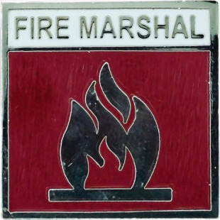 Safety First Aid Fire Marshall Badge Metal S3168