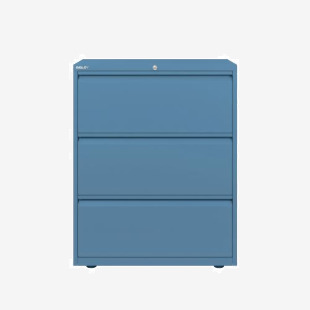 Bisley 800mm wide Essentials Side Filing Cabinet Bisley Blue 3 Drawer