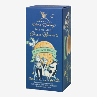 Island Bakery Isle Of Mull Cheese Biscuits With Onion And Thyme 100g Pack of 12