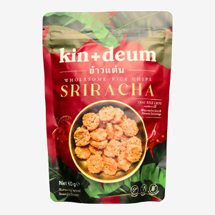 Kin + Deum Sriracha Rice Chips 60 G Pack of 12