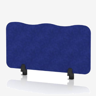 Sch! Acoustic Desktop Screen - Wave - 800 x 400mm - Cobalt Blue SCH00465