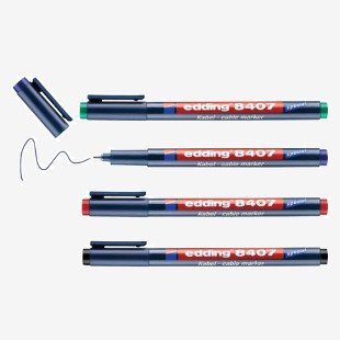 edding 8407 Cable Marker Set of 4 Assorted 4-8407-4