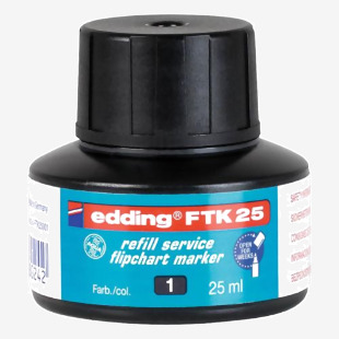 edding Ftk 25 Refill Service Flipchart Marker Black 4-FTK25001