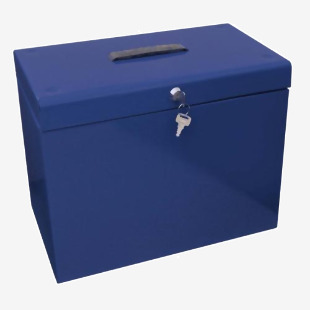 Cathedral Products Box Files File Box with 5 Suspension Files - A4 Blue FPA4BL