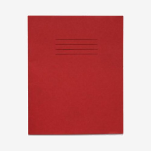 Rhino Stationery RHINO 8 x 6.5 Exercise Book 32 Page, Red, F12 (Pack of 100) VEX142-178-8
