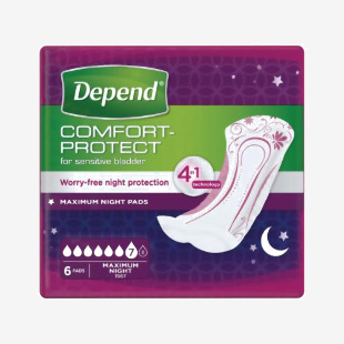 Depend Comfort Protect Maximum Night Pads Pack of 6 C011337 PX56162