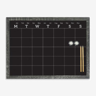 Cathedral Products Charcoal Frame Magnetic Calendar Chalk Board - 40.6 x 50.8 cm WALMBBC