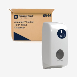 Aquarius Folded Toilet Tissue Dispenser Single Sheet White 6946 KC01181